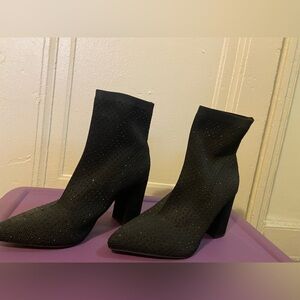 Sparkle Black Ankle Boots